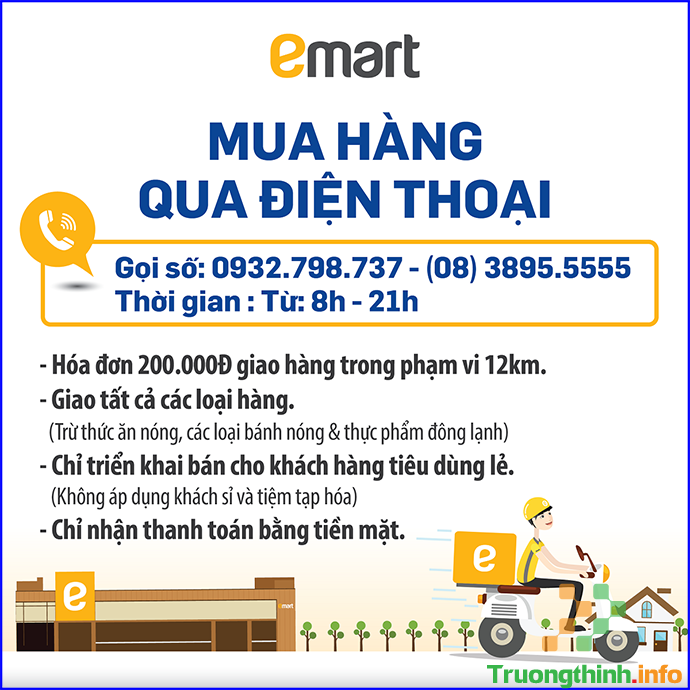  Cách đặt mua hàng online siêu thị Emart giao hàng tận nhà