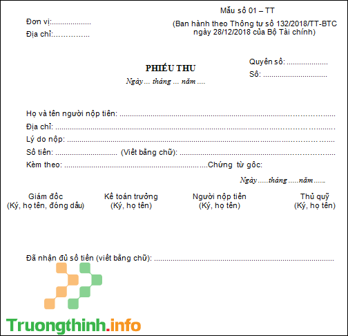  Dịch Vụ Thiết Kế Biên Nhận - Phiếu Thu - Phiếu Chi Quận 5