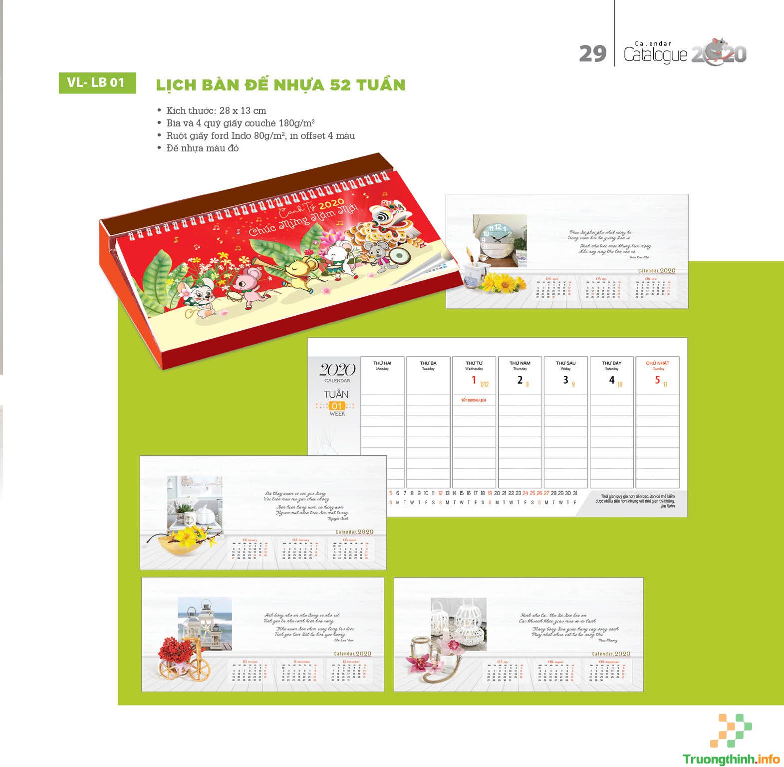  Dịch Vụ Thiết Kế Lịch Để Bàn - Treo Tường Quận 1