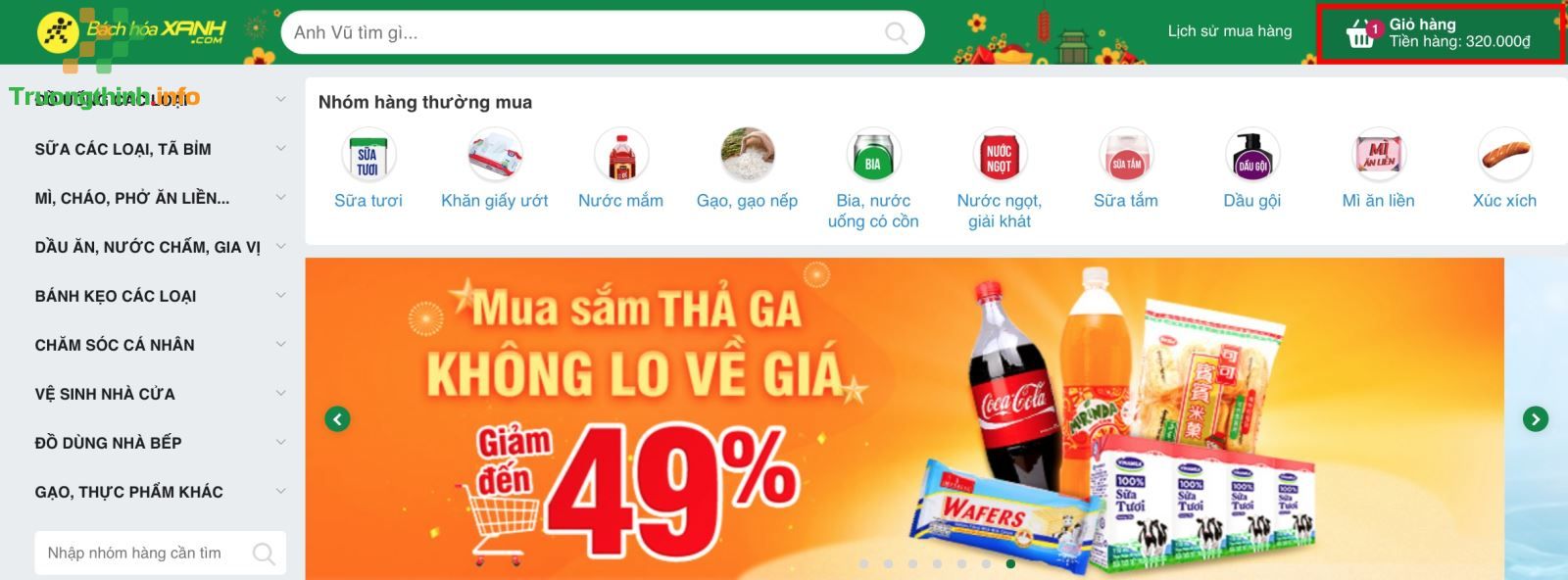  Hướng Dẫn Đặt Hàng Online Bách Hóa Xanh Giao Tại Nhà