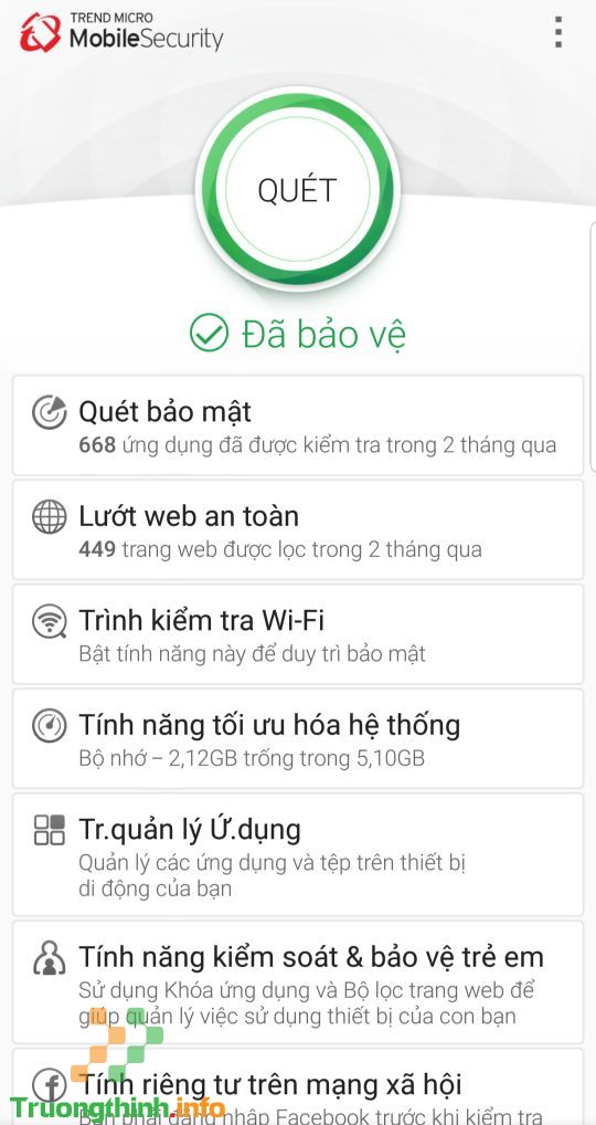  【1️⃣】Bản quyền Trend Micro Mobile Security All-in-one Protection 1 năm 1 user bản quyền