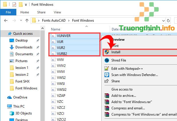 Link Download Tải Font Chữ Autocad