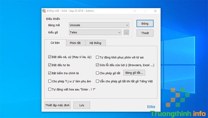 Bộ gõ tiếng viết EvKey - Tải về miễn phí | Trường Thịnh Group