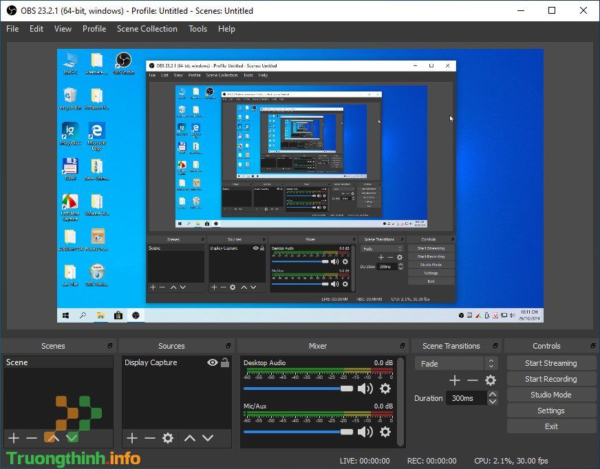 Phần Mềm OBS studio download tải về miễn phí - Trường Thịnh Group 