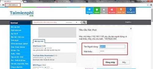 huong dan dang nhap 192 168 1 1 vnpt 2