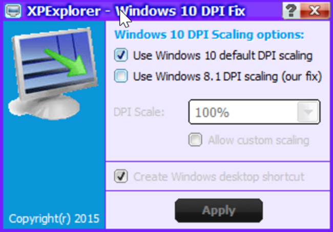 Windows 10 DPI Fix