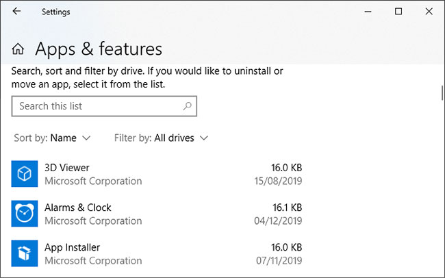 Nếu không thích PowerShell, bạn có thể dùng Settings