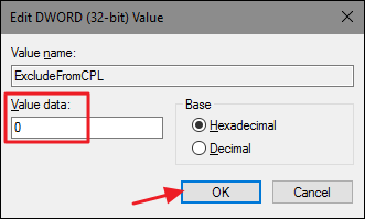 Thiết lập giá trị trong khung Value Data