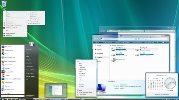 Windows Vista cũng cung cấp nhiều hiệu ứng đồ họa đẹp mắt kích thích người xem