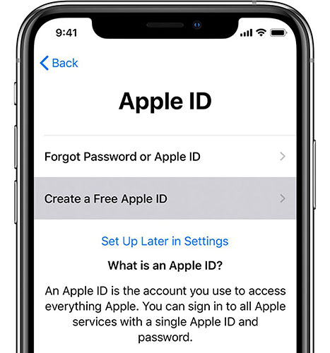 Tạo Apple ID khi thiết lập thiết bị mới