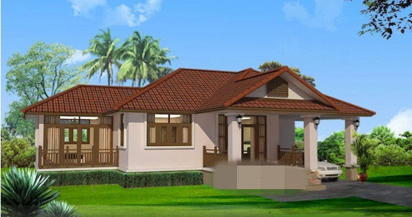 Ngôi nhà vườn 1 tầng với lối kiến trúc và hình thái cổ điển đủ