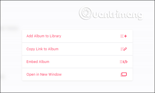 Tùy chọn album 