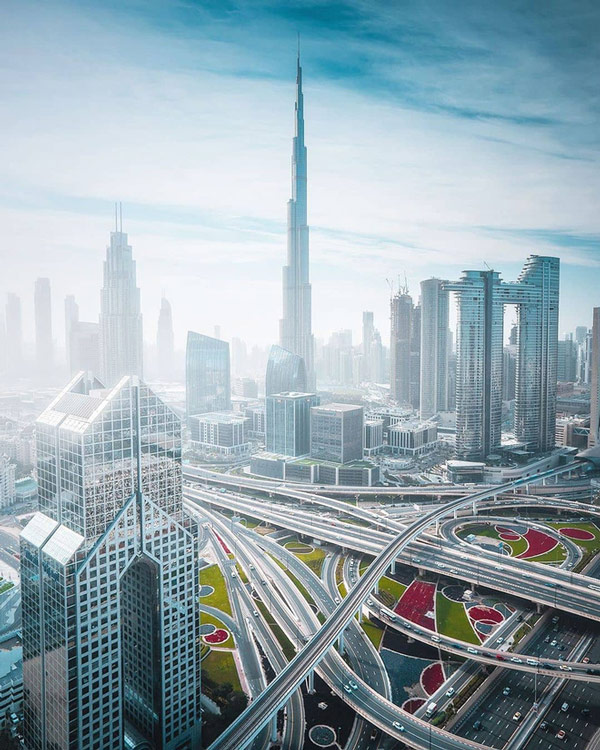 Loạt ảnh chụp từ trên cao chứng minh Dubai là 'vùng đất đến từ hành tinh khác' Nhìn từ trên cao, mạng lưới giao thông của Dubai trông như mê cung 2