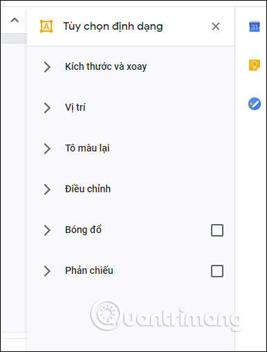 Danh sách chỉnh hình ảnh 