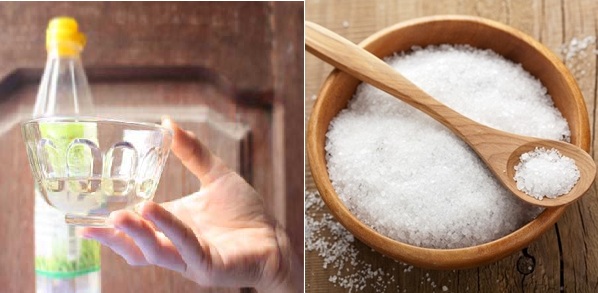 Dấm và muối ăn