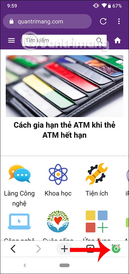 Cách bật chế độ ban đêm trên Cốc Cốc Android, iOS Giao diện Cốc Cốc