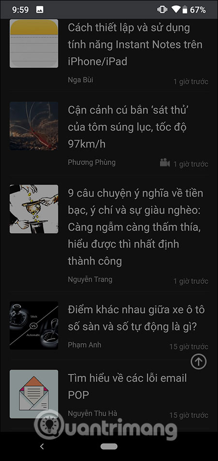 Cách bật chế độ ban đêm trên Cốc Cốc Android, iOS Giao diện Cốc Cốc nền tối