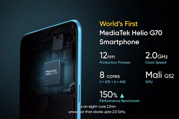 Realme C3 chính thức ra mắt, chip MediaTek Helio G70, cụm camera kép và Realme UI hoàn toàn mới Realme C3 được trang bị chip MediaTek Helio G70
