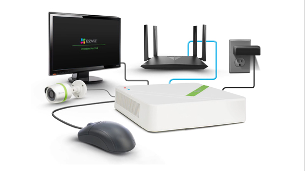 Kết nối các thiết bị ngoại vi vào đầu thu camera Ezviz