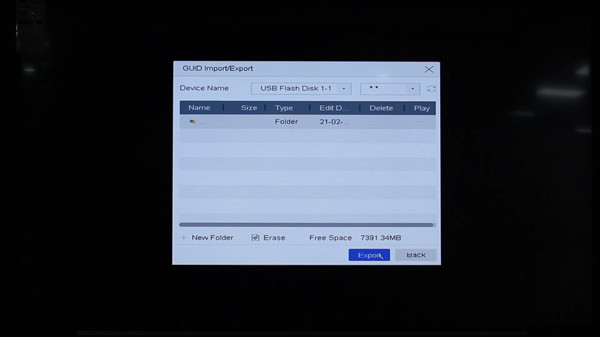 Export file GUID ra USB