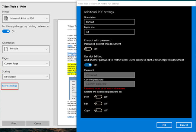 Microsoft Print to PDF