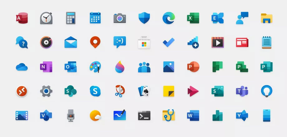 Bộ icon mới của Windows 10