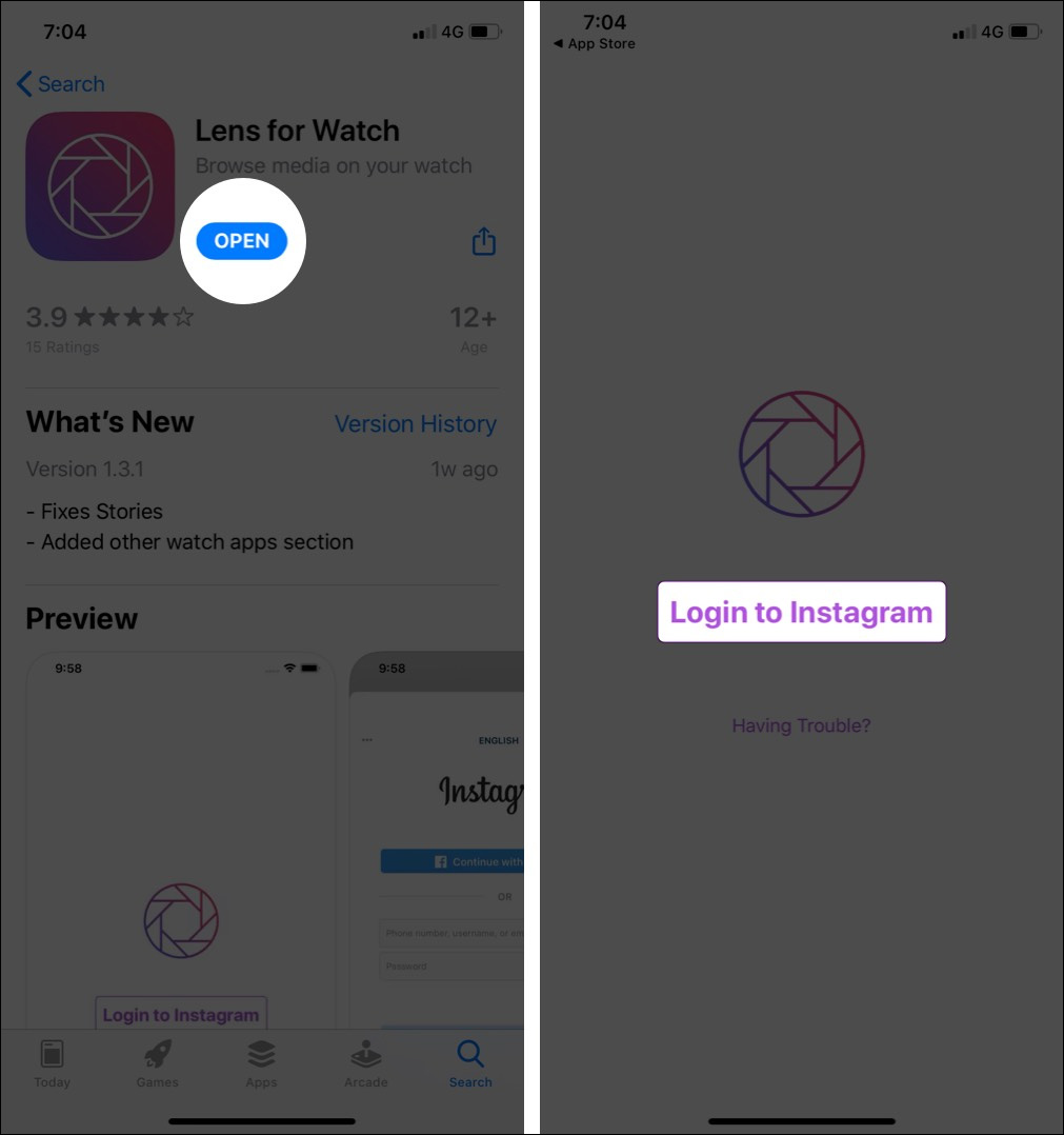 Cài Lens for Watch