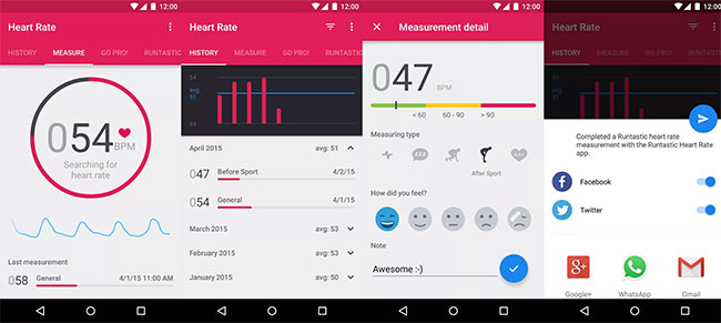 7 ứng dụng theo dõi nhịp tim tốt nhất năm 2020 Runtastic Heart Rate