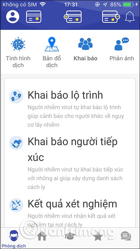 Phần Khai báo