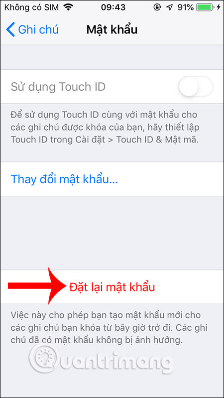 Đặt lại mật khẩu 