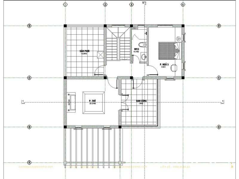 3 mẫu biệt thự 3 tầng 5 phòng ngủ đẹp, hiện đại kèm bản vẽ