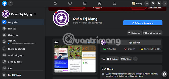 dark mode facebook điện thoại