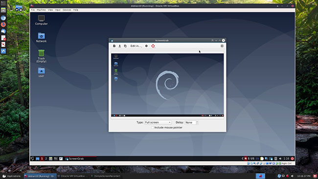 Desktop GNOME 1.3.22 trong Debian Stretch được cập nhật lên 1.3.30 trong Buster