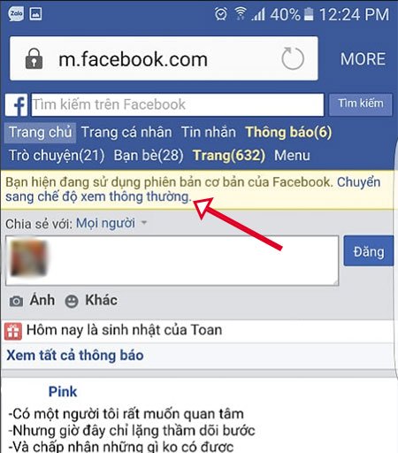 vào fb chậm