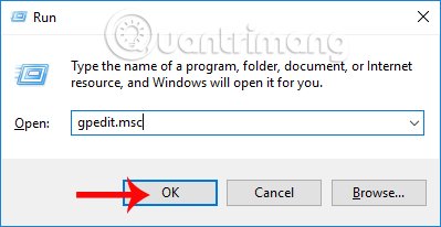 Nhập từ khóa gpedit.msc