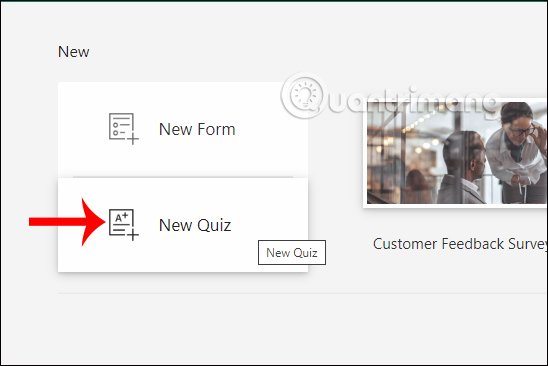 Tạo bài kiểm tra trên Microsoft Froms