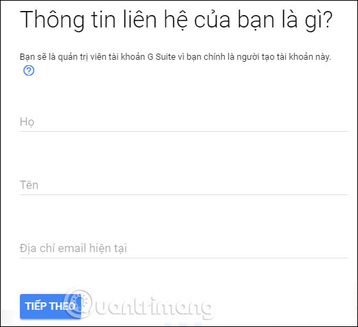 Tên người tạo tài khoản