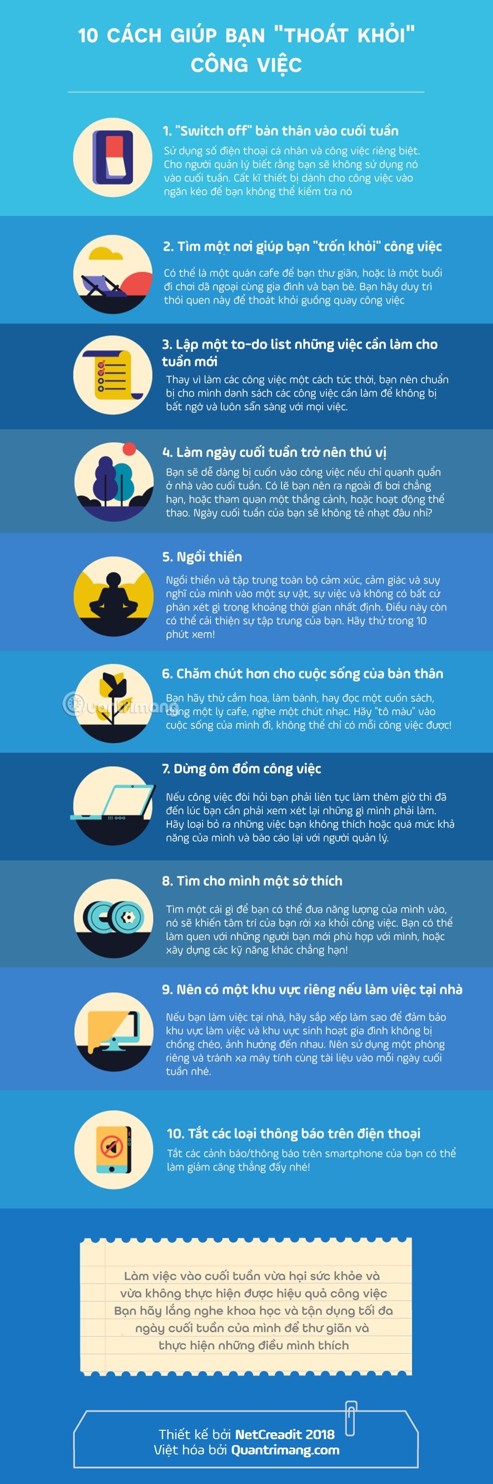 [Infographic] Những lý do bạn nên “chạy trốn” khỏi công việc vào cuối tuần