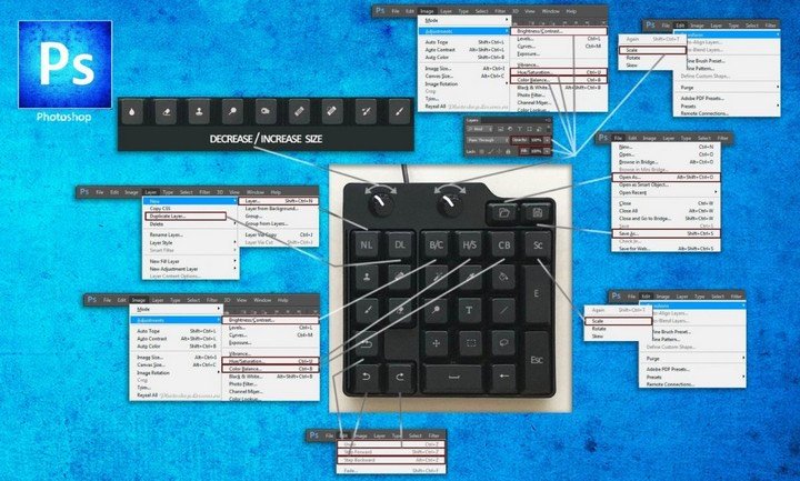 Biến công cụ photoshop thành bàn phím vật lý độc đáo và tiện dụng