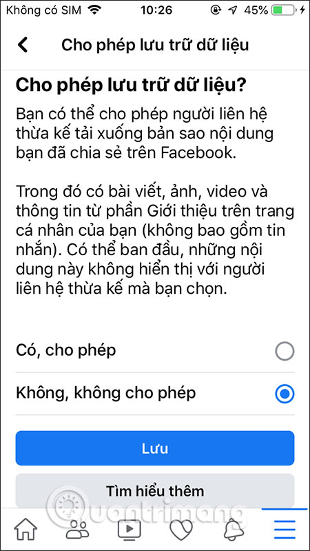 Tải dữ liệu Facebook