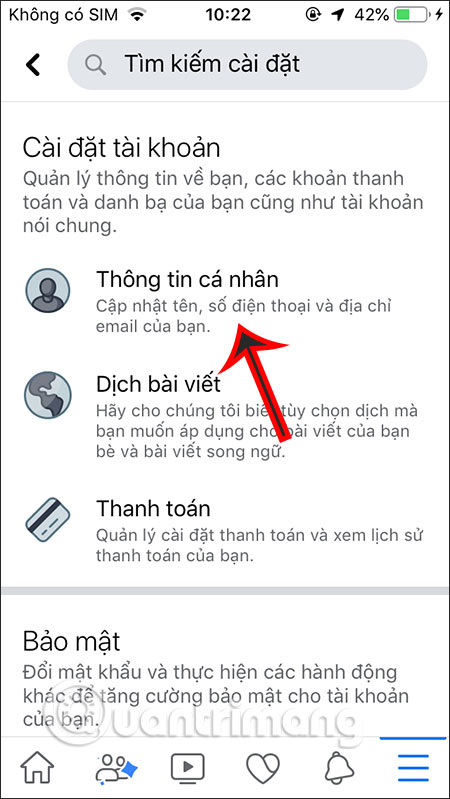 Thông tin tài khoản