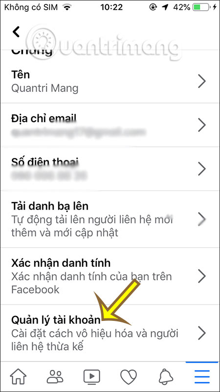 Quản lý tài khoản Facebook 