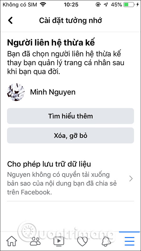 Xóa người thừa kế