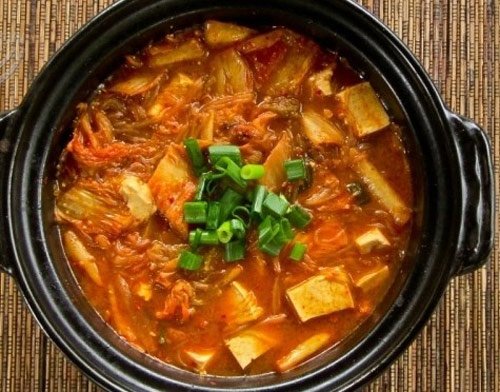 Cách nấu canh kim chi chay