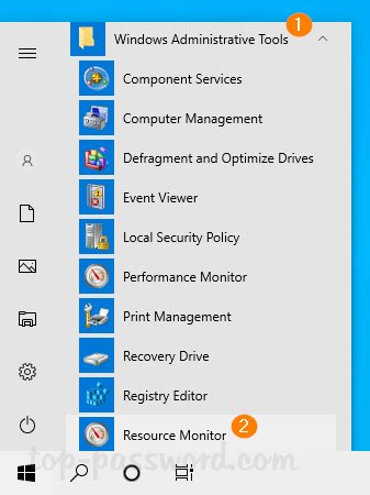 5 cách mở Resource Monitor trong Windows 10