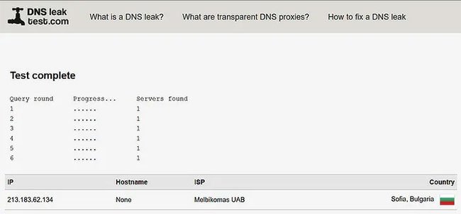 Kiểm tra thiết lập NextDNS