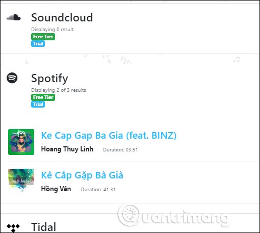 Cách tìm bài hát trên 7 dịch vụ stream nhạc cùng lúc