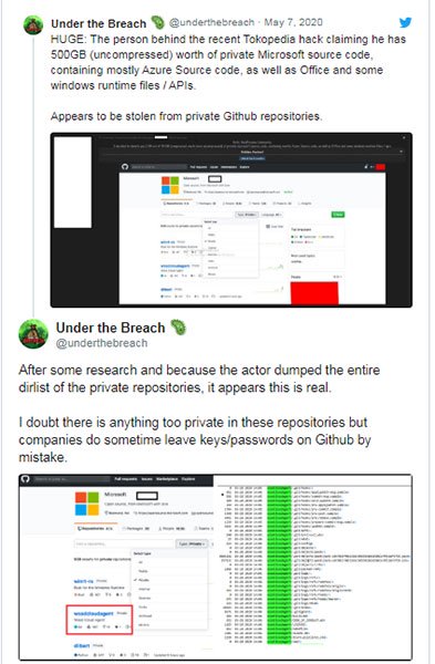Hacker tuyên bố lấy cắp thành công 63,2GB mã nguồn của Microsoft từ GitHub