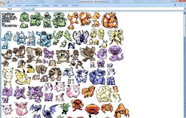 151 Pokémons trong Excel