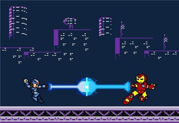 Trận chiến Robot giữa Megaman X với Iron Man